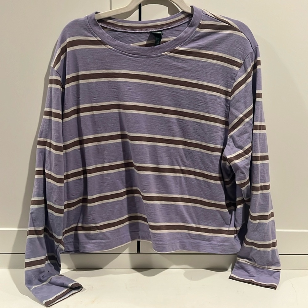 Striped Crop-Top Long Sleeve